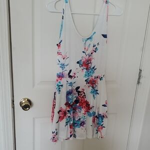 White Birch Floral Print Dress With Shorts